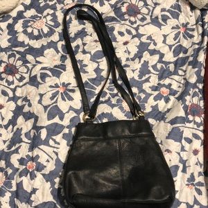 [a.giannetti] black leather purse